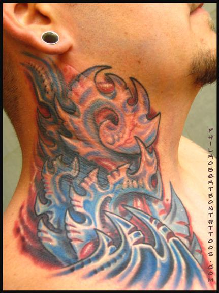 Looking for unique  Tattoos? Bio neck tattoo